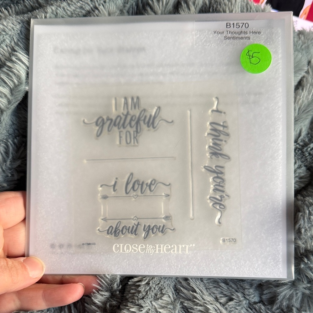 Close to My Heart Sentiment Stamps - Gray